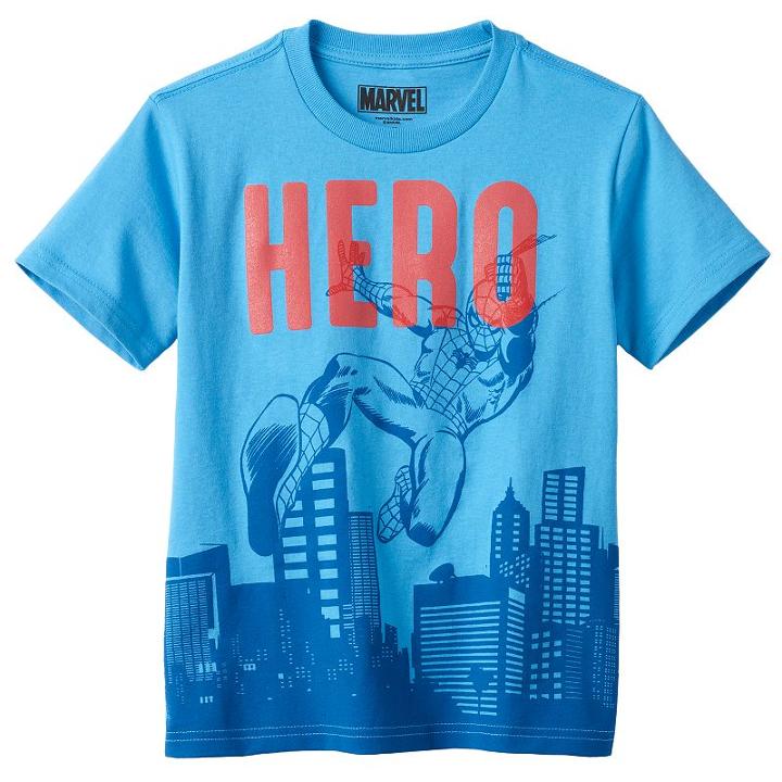 Boys 4-7 Marvel Spider-man Hero Graphic Tee, Boy's, Size: 5-6, Light Blue