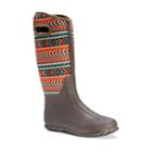 Muk Luks Karen Women's Water-resistant Rain Boots, Girl's, Size: 6, Brown