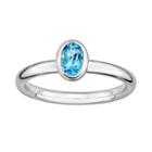 Stacks And Stones Sterling Silver Blue Topaz Stack Ring, Women's, Size: 5, Grey