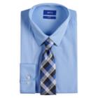 Men's Apt. 9&reg; Slim-fit Dress Shirt & Tie Set, Size: L-34/35, Turquoise/blue (turq/aqua)