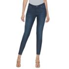 Women's Jennifer Lopez Ankle Skinny Jeans, Size: 6, Dark Blue