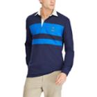 Men's Chaps Classic-fit Striped Rugby Polo, Size: Small, Blue (navy)