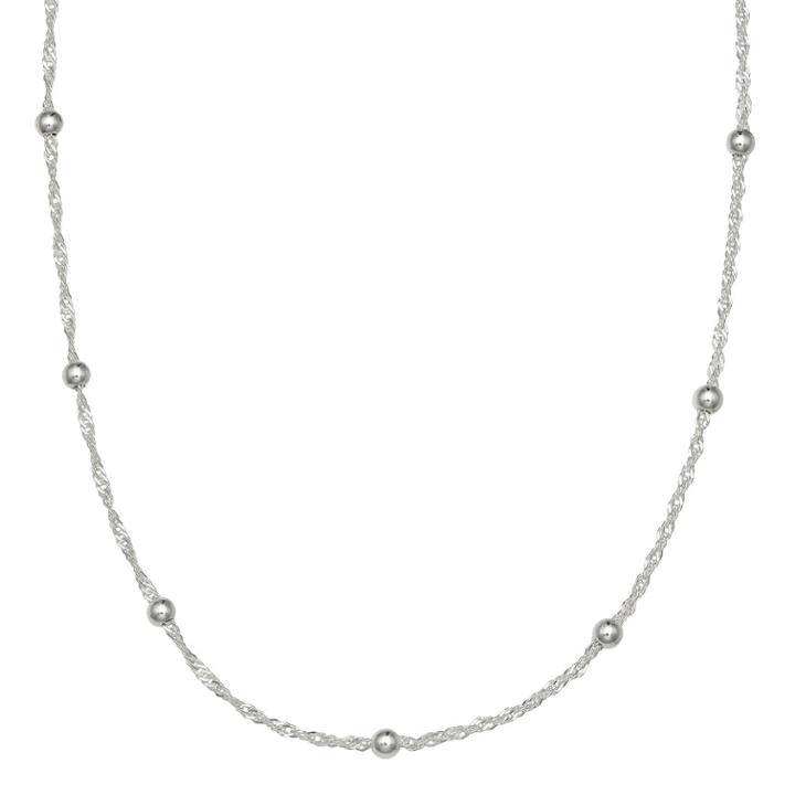 Primrose Sterling Silver Singapore Chain Station Necklace, Women's, Size: 20