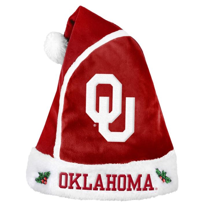 Adult Oklahoma Sooners Santa Hat, Adult Unisex, Red