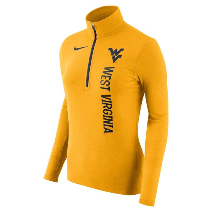Women's Nike West Virginia Mountaineers Element Pullover, Size: Medium, Gold