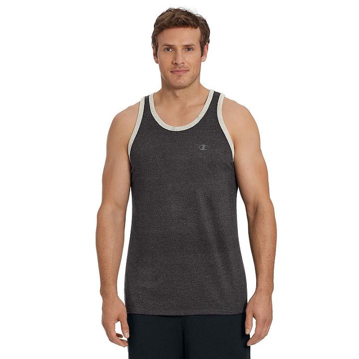 Men's Champion Classic Jersey Tank, Size: Medium, Dark Grey