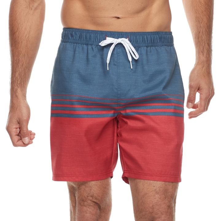 Men's Trinity Collective Barz Elastic Stripe Print Shorts, Size: Medium, Black