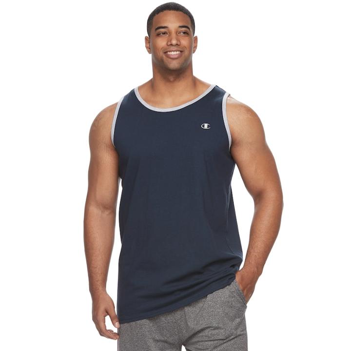 Big & Tall Champion Double Dry Performance Tank Top, Men's, Size: L Tall, Blue (navy)