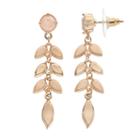 Lc Lauren Conrad Leafy Vine Nickel Free Drop Earrings, Women's, Lt Brown