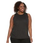 Plus Size Tek Gear&reg; Dry Tek Tank Top, Women's, Size: 3xl, Black