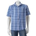Men's Sonoma Goods For Life&trade; Modern-fit Plaid Linen-blend Button-down Shirt, Size: Large, Med Blue