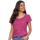 Women's Sonoma Goods For Life&trade; Dolman Graphic Tee, Size: Medium, Dark Pink