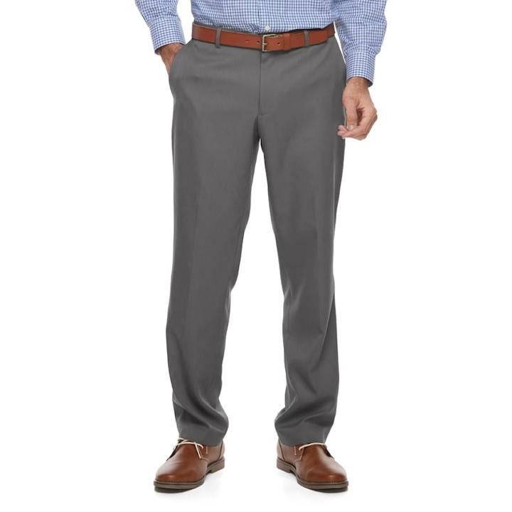Men's Apt. 9&reg; Slim-fit Essential Dress Pants, Size: 30x32, Dark Grey