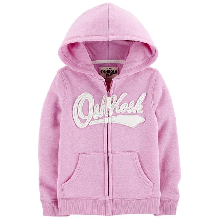 Toddler Girl Oshkosh B'gosh&reg; Logo Fleece Hoodie, Size: 5t, Purple