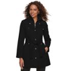 Women's Tower By London Fog Hooded Rain Jacket, Size: Medium, Black