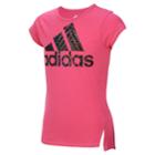Girls 7-16 Adidas Vented Hem Graphic Tee, Size: Medium, Brt Pink