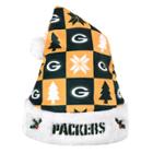 Forever Collectibles Green Bay Packers Christmas Santa Hat, Adult Unisex, Multicolor