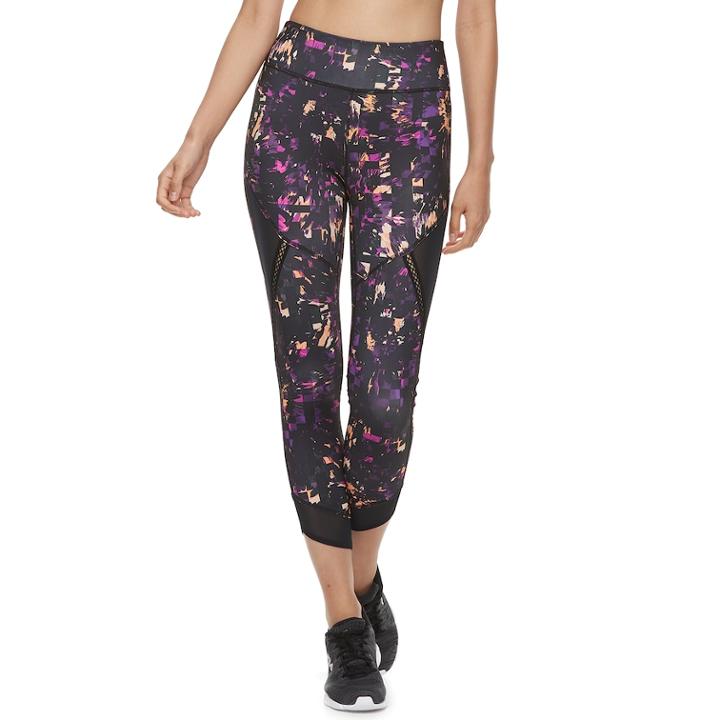 Women's Fila Sport&reg; Mesh Trim High-waisted Leggings, Size: Xxl, Brt Purple