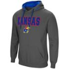Men's Kansas Jayhawks Pullover Fleece Hoodie, Size: Xl, Med Grey