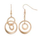 Apt. 9&reg; Nickel Free Interlocking Circle Drop Earrings, Women's, Gold