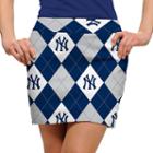 Women's Loudmouth New York Yankees Golf Argyle Skort, Size: 6, Blue (navy)