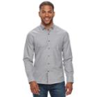 Men's Marc Anthony Slim-fit Solid Stretch Woven Button-down Shirt, Size: Xxl, Med Grey