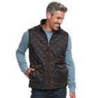 Men's Caribbean Joe Fleece-lined Quilted Vest, Size: Xl, Black