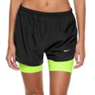 Women's Nike 2-in-1 Tempo Compression Running Shorts, Size: Medium, Grey (charcoal)