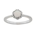 Sterling Silver Opal Studded Flower Ring, Women's, Size: 8, White
