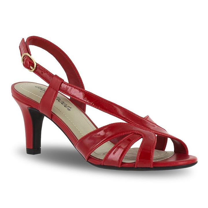 Easy Street Desi Women's Dress Sandals, Size: 7 Wide, Brt Red