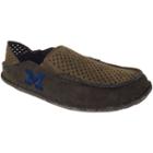 Men's Michigan Wolverines Cayman Perforated Moccasin, Size: 12, Brown