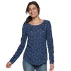 Women's Sonoma Goods For Life&trade; Essential Crewneck Tee, Size: Large, Med Blue