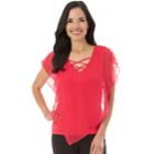 Women's Apt. 9&reg; Printed Popover Top, Size: Xl, Brt Pink