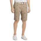 Men's Izod Classic-fit Schiffli Flat-front Shorts, Size: 36, Med Beige