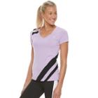 Women's Fila Sport&reg; Stripe Short Sleeve Tee, Size: Medium, Lt Purple