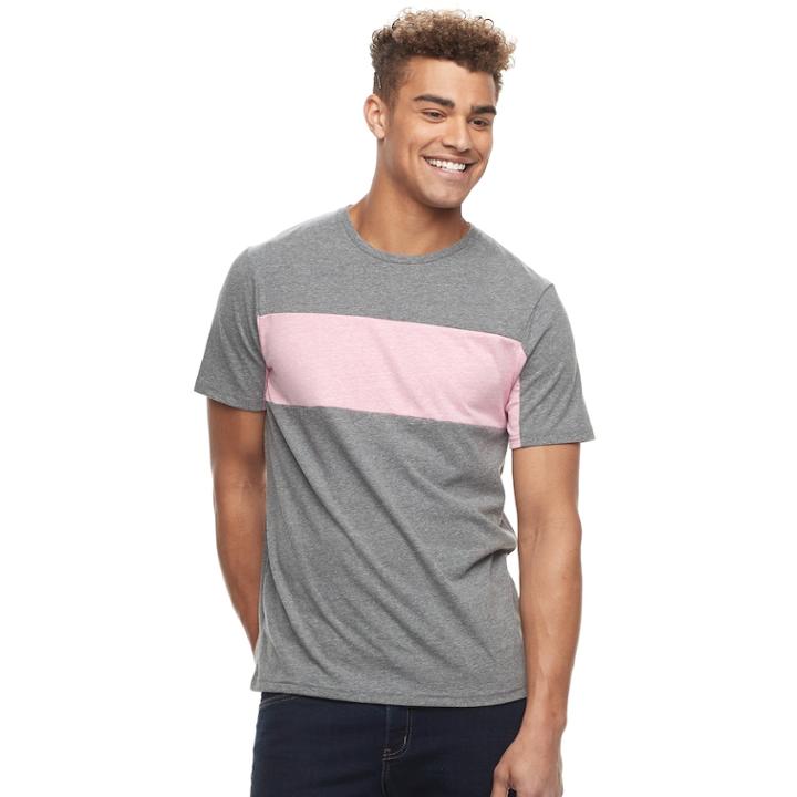 Men's Urban Pipeline&reg; Chest Panel Tee, Size: Xl, Med Grey