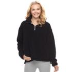Juniors' So&reg; Perfectly Soft Sherpa Sweatshirt, Teens, Size: Xs, Black