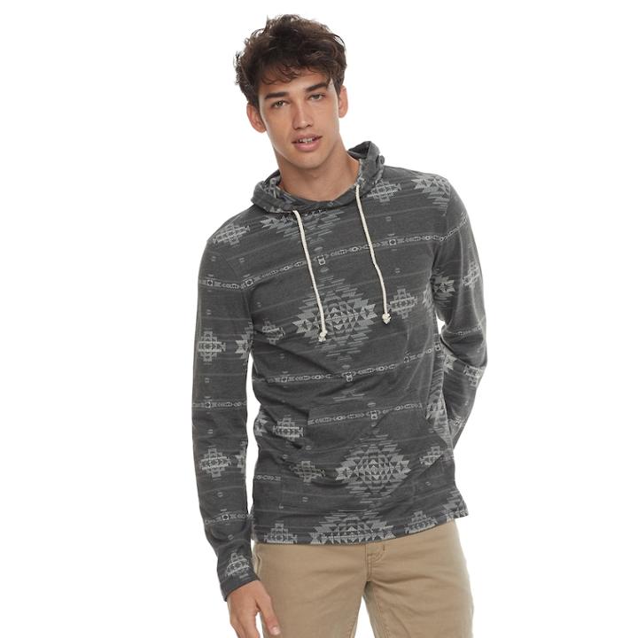 Men's Urban Pipeline Print Hoodie, Size: Small, Grey