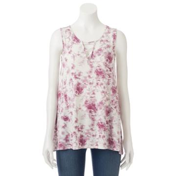 Juniors' Cloudchaser Strappy Front Tunic Tank, Teens, Size: Xs, Purple Oth