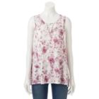 Juniors' Cloudchaser Strappy Front Tunic Tank, Teens, Size: Xs, Purple Oth