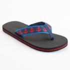 Men's Nautical Flip-flops, Size: Xl, Blue