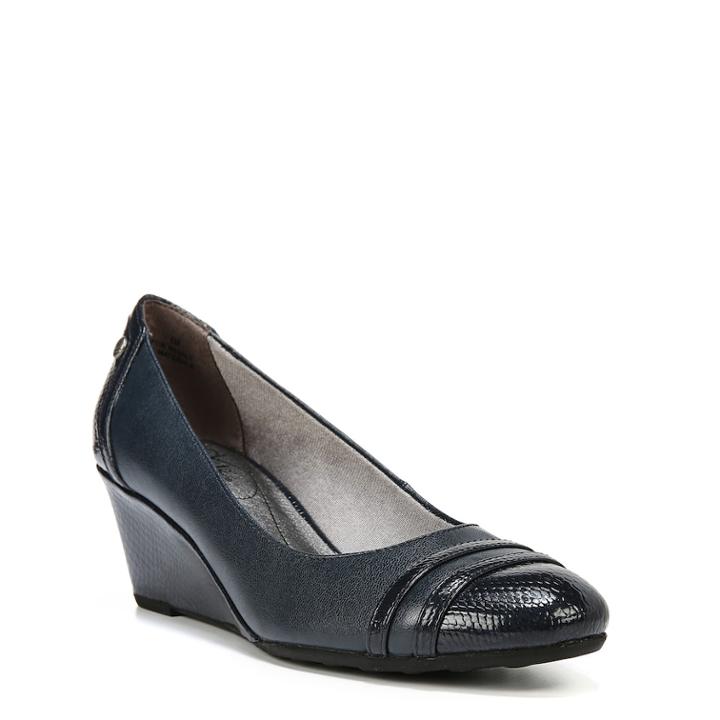 Lifestride Juliana Women's Wedges, Size: Medium (7), Blue (navy)