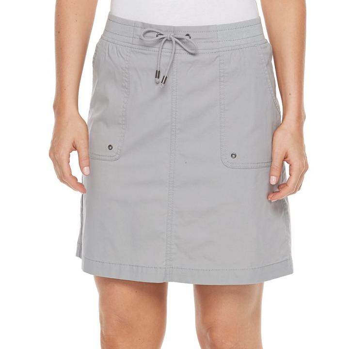 Women's Croft & Barrow&reg; Utility Skort, Size: 8, Grey