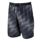 Men's Speedo Crosswise Geometric 4-way Stretch Board Shorts, Size: 36, Black