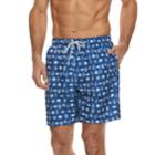 Men's Croft & Barrow&reg; Nautical Printed Swim Trunks, Size: Large, Blue (navy)