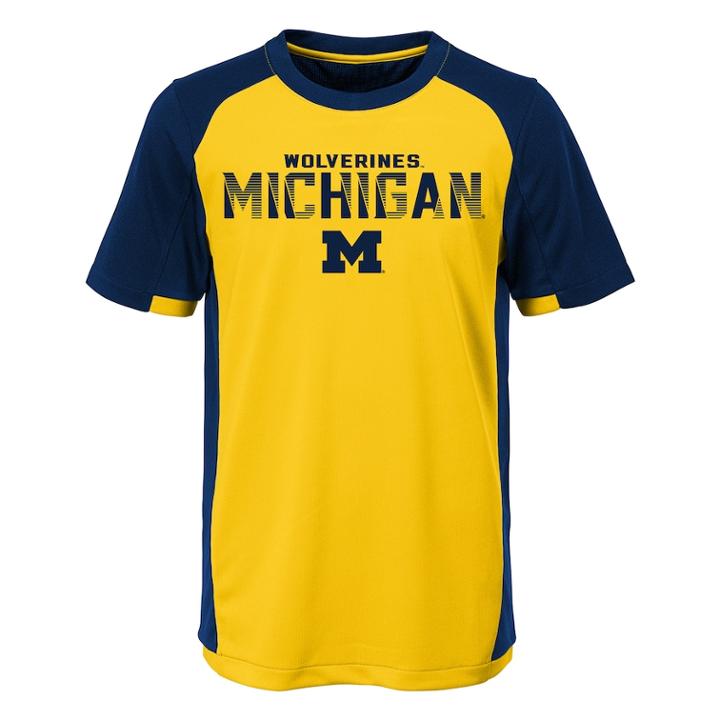 Boys 8-20 Michigan Wolverines Circuit Breaker Tee, Size: Xl 18-20, Gold
