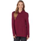 Women's Cuddl Duds Soft Knit Cowlneck Top, Size: Xs, Red