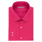 Men's Van Heusen Fitted Athletic Solid Lux Sateen No Iron Spread Collar Dress Shirt, Size: 18 36/37, Med Pink