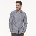 Big & Tall Men's Marc Anthony Slim-fit Soft-touch Flannel Button-down Shirt, Size: 3xl Tall, Blue