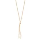 Lc Lauren Conrad Long Tassel Knot Necklace, Women's, Gold